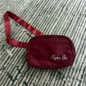 Burgundy Alpha Phi Crossbody Bag